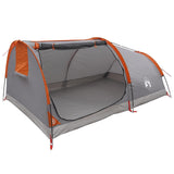 Hiking Tent Water-Resistant 2-Person Grey and Orange 42042228