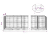 Gabion with 5 mm Wire and 5x10 cm Mesh 750x100x100 cm 3464841