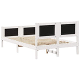 Bed frame White and light grey 120 x 200 cm Solid pine wood 878473