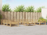 Outdoor Sofa Set 10 pcs White Solid Acacia Wood 3387068