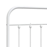 ZNTS Metal Headboard White 150 cm 352661