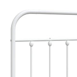 ZNTS Metal Headboard White 150 cm 352661