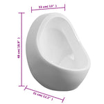 Wall Hung Urinal with Flush Valve Ceramic White 143990