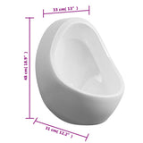Wall Hung Urinal with Flush Valve Ceramic White 143990