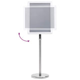 Poster Stands 2 pcs Silver 45 x 32.7 x 108 cm Aluminium 3385632