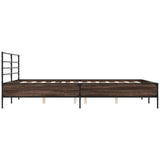 Bed Frame without Mattress Smoked Oak 150x200 cm King Size 3280049