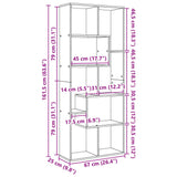 Room Divider Bookcase Sonoma Oak 67x25x161.5 cm Engineered Wood 858077