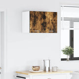 Hanging Cabinet 2 pcs Smoked Oak and White 30 x 31 x 40 cm 884123