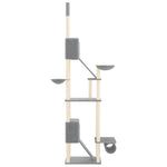 Floor to Ceiling Cat Tree Light Grey 277-303 cm 171613