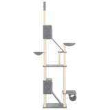 Floor to Ceiling Cat Tree Light Grey 277-303 cm 171613