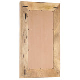 Hand-Carved Mirror 80x50x2.5 cm Solid Mango Wood 321648
