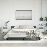Bed Frame without Mattress Dark Grey California King Velvet 347613