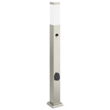 Bollard Lights with Sensor&Outlet 3 pcs 80 cm Stainless Steel IP44 4006068