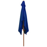Garden Parasol with Wooden Pole Blue 200x300 cm 313761