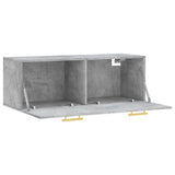 Wall Cabinet Concrete Grey 100x36.5x35 cm Engineered Wood 830120