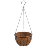 Hanging Planters 4 pcs with Coco Liners Black 40x63 cm Steel 319359