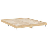 Bed Frame without Mattress Sonoma Oak 120x200 cm Engineered Wood 832256