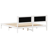 Bed Frame Light Grey 160 x 200 cm Solid Pine Wood 878178