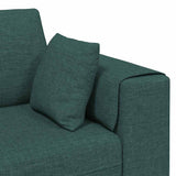Fabric Sofa with Cushion 3 pcs Dark Green 208 cm Fabric 3335166