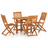 ZNTS 5 Piece Garden Dining Set Solid Acacia Wood 3086969
