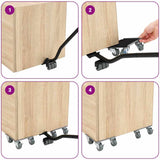 Furniture Rollers 4 pcs with Lifter 13.5x13.5x6 cm Steel 1300 kg 42002560