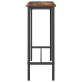 Table Smoked Oak 100 x 40 x 100.5 cm Engineered Wood and Steel 873740