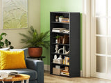 Six Shelf Bookcase - Black T3398P344835