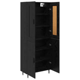 Highboard 2 pcs Black Oak Engineered Wood 3416233
