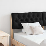 Upholstered Headboard Black 160 cm Solid Pine Wood 879166