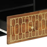 TV Cabinet 100x33x46 cm Solid Wood Mango 358302