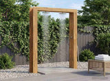 Outdoor Shower 226 cm Solid Acacia Wood and Stainless Steel 903115
