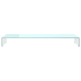 ZNTS TV Stand/Monitor Riser Glass Green 110x30x13 cm 244148