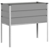 Planter Light Grey 100 x 45 x 90 cm Galvanised Steel 42018178