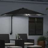 Garden Parasol Black 248 x 248 x 148 cm Polyester and Steel 42003249