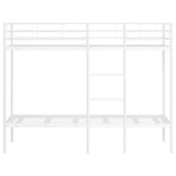 Bunk Bed without Mattress White 75x190 cm Small Single Steel 42000326