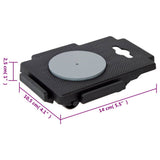 Moving Dollies with 8 Wheels 20 pcs Black Polypropylene 150 kg 3157516