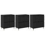 Sideboards 3 pcs Black oak 180 x 35 x 70 cm Engineered wood 3394511