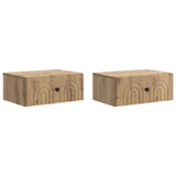 Wall-Mounted Bedside Cabinet 2 pcs Artisan Oak Engineered Wood 898124