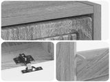 Shoe Cabinet EDE 78 x 24 x 103 cm Engineered Wood Grey Sonoma 896001