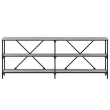 Console Table Grey Sonoma 200x30x75 cm Engineered Wood and Iron 832861