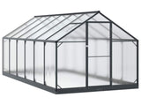 Garden Greenhouse with Door Anthracite 183.5 x 363.5 x 207 cm 3433044