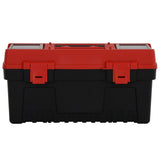 2 Piece Tool Box Set Black and Red Polypropylene 152103