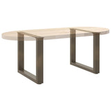 Coffee Table Legs U-Shaped 2 pcs Natural Steel 50x cm Steel 4013159