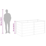 Garden Raised Bed 200x100x91 cm WPC Grey 318098