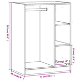 Wardrobe Concrete Grey 77x48x102 cm Engineered Wood 840810