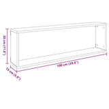 Wall Cube Shelf 2 pcs Sonoma Oak 100x15x30 cm Engineered Wood 807088