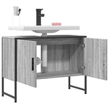 Bathroom Sink Cabinet Grey Sonoma 80x33x60 cm Engineered Wood 842464