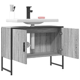 Bathroom Sink Cabinet Grey Sonoma 80x33x60 cm Engineered Wood 842464