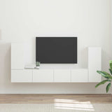 TV Cabinet Set 4 pcs White Engineered Wood 3409114