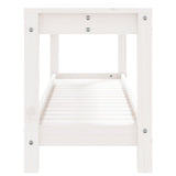 Garden Bench White 108x35x45 cm Solid Wood Pine 832383